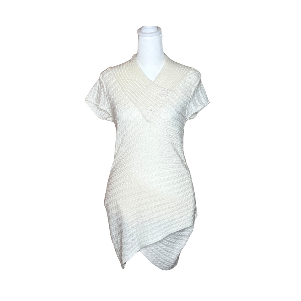 Womens Cable Knit Sweater Dress M Y2K Coquette Soft Girl Feminine Angelcore